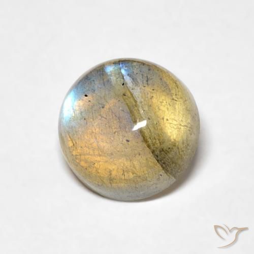 Labradorita Multicolorido Natural 1.57ct, Redondo, Transparente