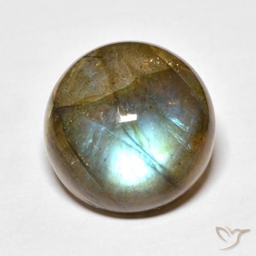 14.33ct Natural Multicolorido Labradorita, Redondo, Translúcido