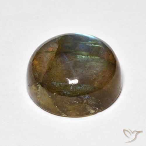 Labradorita Multicolorido Natural 14.33ct, Redondo, Translúcido