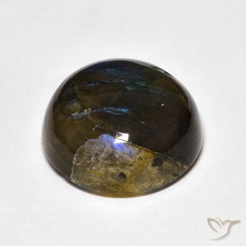 Labradorita Multicolorido Natural 12.97ct, Redondo, Translúcido