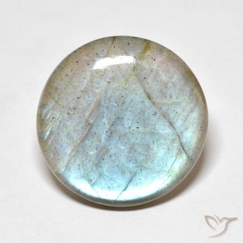 14.65ct Natural Multicolorido Labradorita, Redondo, Translúcido