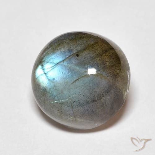 Labradorita Multicolorido Natural 6.23ct, Redondo, Translúcido