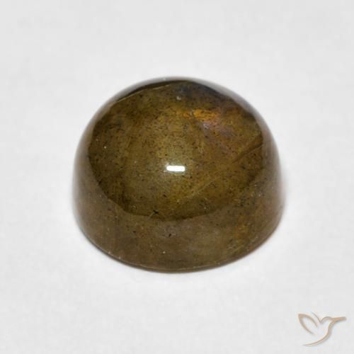 Labradorita Multicolorido Natural 3.68ct, Redondo, Translúcido