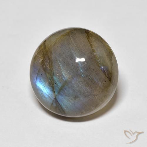 Labradorita Multicolorido Natural 14.37ct, Redondo, Translúcido