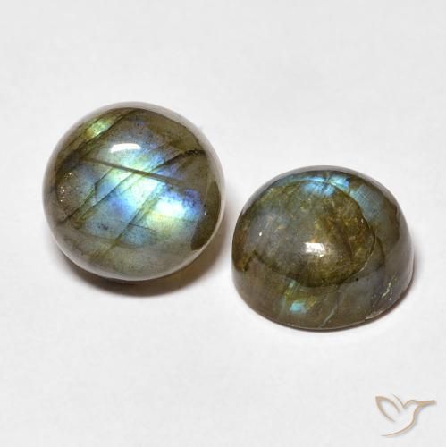 Pedras preciosas de Labradorita Multicolorido natural de 7.17 ct, Redondo, Translúcido