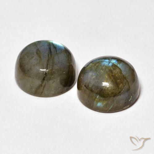 Pedras preciosas de Labradorita Multicolorido natural de 7.17 ct, Redondo, Translúcido