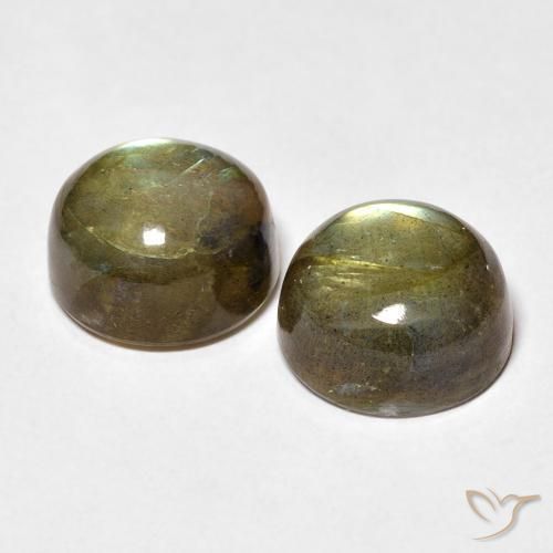 Pedras preciosas de Labradorita Multicolorido natural de 10.14 ct, Redondo, Translúcido
