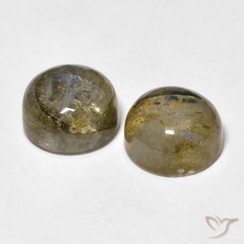 Pedras preciosas de Labradorita Multicolorido natural de 5.18 ct, Redondo, Translúcido