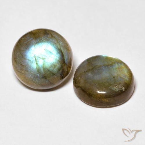 Pedras preciosas de Labradorita Multicolorido natural de 7.40 ct, Redondo, Opaco