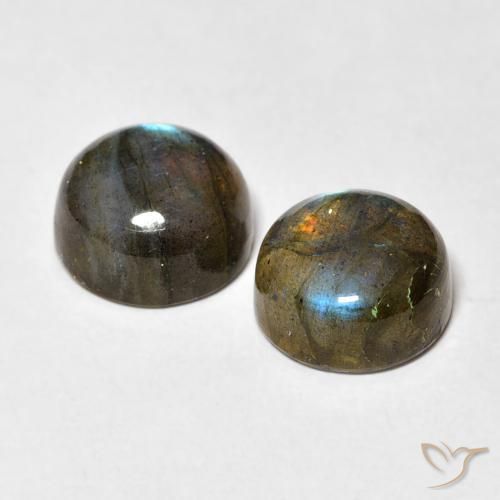 Pedras preciosas de Labradorita Multicolorido natural de 7.43 ct, Redondo, Translúcido