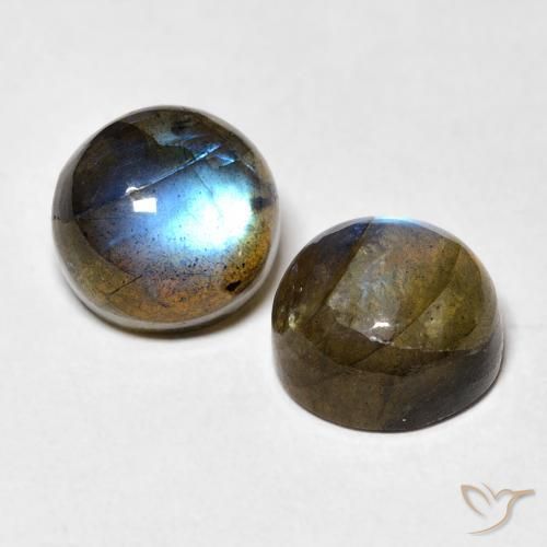 Pedras preciosas de Labradorita Multicolorido natural de 7.22 ct, Redondo, Translúcido