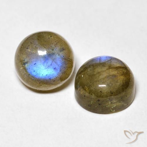 Pedras preciosas de Labradorita Multicolorido natural de 3.71 ct, Redondo, Transparente