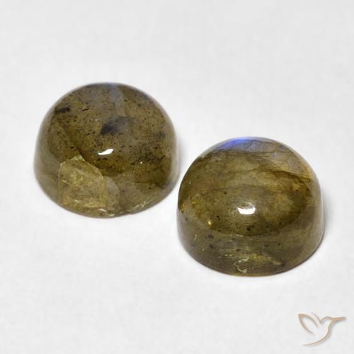 Pedras preciosas de Labradorita Multicolorido natural de 3.71 ct, Redondo, Transparente