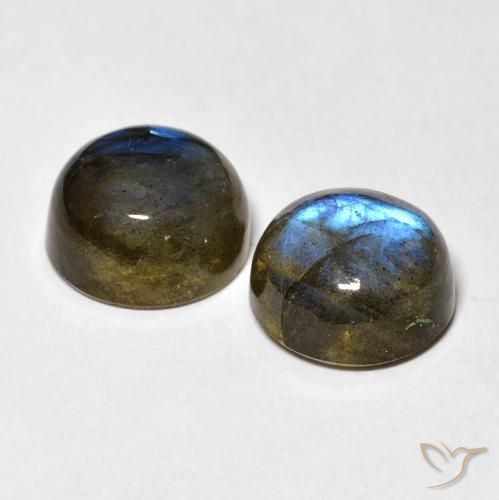 Pedras preciosas de Labradorita Multicolorido natural de 7.00 ct, Redondo, Translúcido