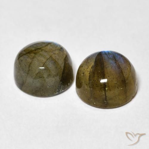 Pedras preciosas de Labradorita Multicolorido natural de 3.64 ct, Redondo, Translúcido