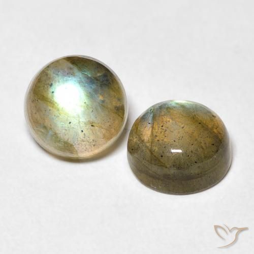 Pedras preciosas de Labradorita Multicolorido natural de 3.41 ct, Redondo, Transparente