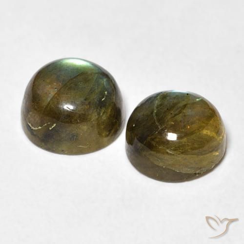 Pedras preciosas de Labradorita Multicolorido natural de 3.74 ct, Redondo, Translúcido