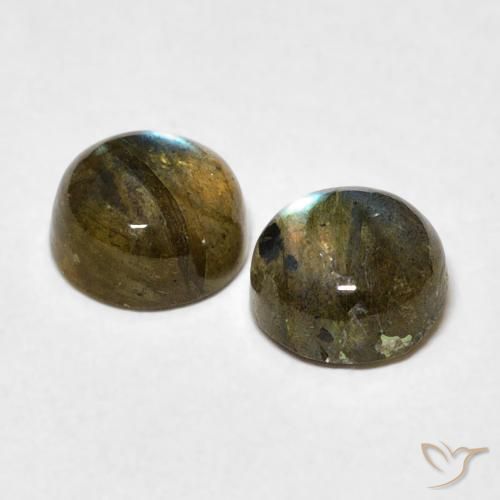 Pedras preciosas de Labradorita Multicolorido natural de 2.10 ct, Redondo, Translúcido