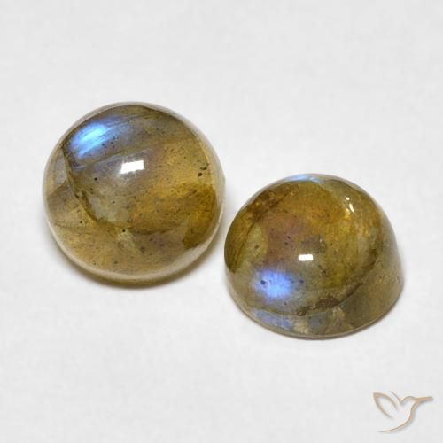 Pedras preciosas de Labradorita Multicolorido natural de 2.24 ct, Redondo, Translúcido