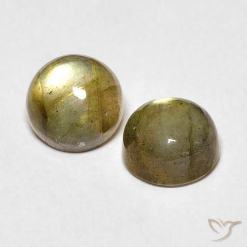 Pedras preciosas de Labradorita Multicolorido natural de 2.12 ct, Redondo, Translúcido