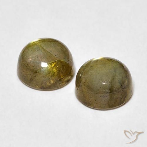 Pedras preciosas de Labradorita Multicolorido natural de 2.12 ct, Redondo, Translúcido