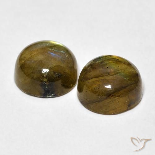 Pedras preciosas de Labradorita Multicolorido natural de 4.98 ct, Redondo, Translúcido