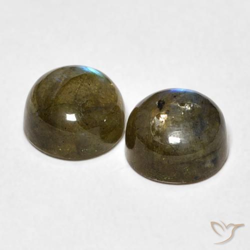 Pedras preciosas de Labradorita Multicolorido natural de 3.67 ct, Redondo, Translúcido