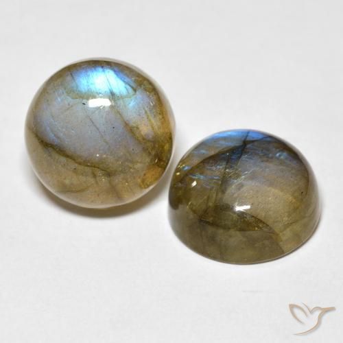 Pedras preciosas de Labradorita Multicolorido natural de 18.54 ct, Redondo, Translúcido