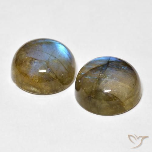 Pedras preciosas de Labradorita Multicolorido natural de 18.54 ct, Redondo, Translúcido