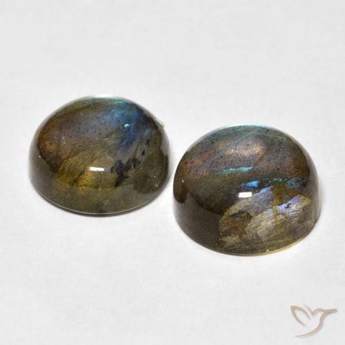 Pedras preciosas de Labradorita Multicolorido natural de 11.44 ct, Redondo, Translúcido
