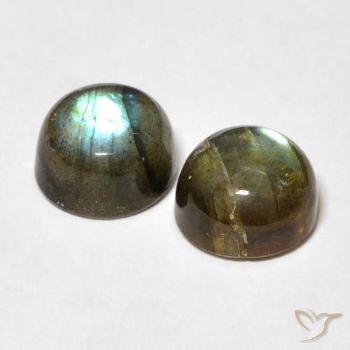 Pedras preciosas de Labradorita Multicolorido natural de 3.66 ct, Redondo, Translúcido