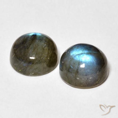 Pedras preciosas de Labradorita Multicolorido natural de 5.02 ct, Redondo, Translúcido