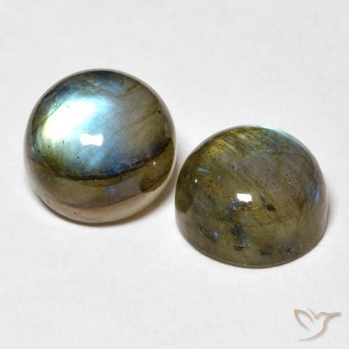 Pedras preciosas de Labradorita Multicolorido natural de 10.13 ct, Redondo, Translúcido