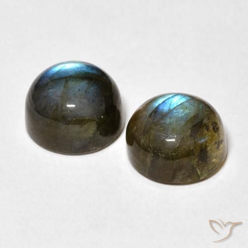 Pedras preciosas de Labradorita Multicolorido natural de 5.42 ct, Redondo, Translúcido