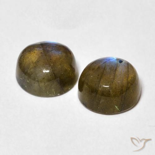 Pedras preciosas de Labradorita Multicolorido natural de 3.24 ct, Redondo, Translúcido