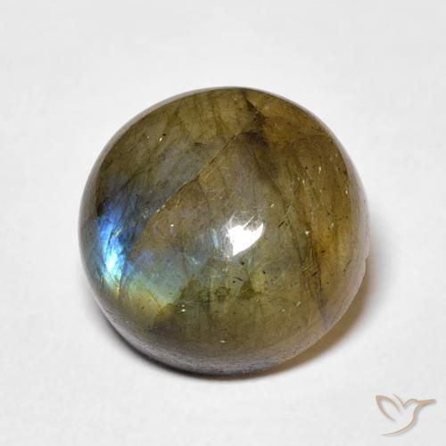 Labradorita Multicolorido Natural 5.91ct, Redondo, Translúcido