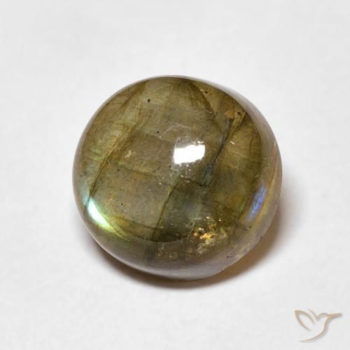 Labradorita Multicolorido Natural 4.51ct, Redondo, Translúcido
