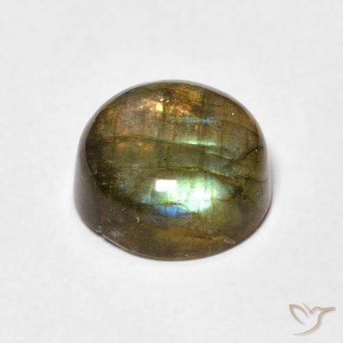 Labradorita Multicolorido Natural 4.51ct, Redondo, Translúcido