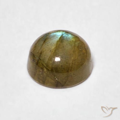Labradorita Multicolorido Natural 0.63ct, Redondo, Translúcido