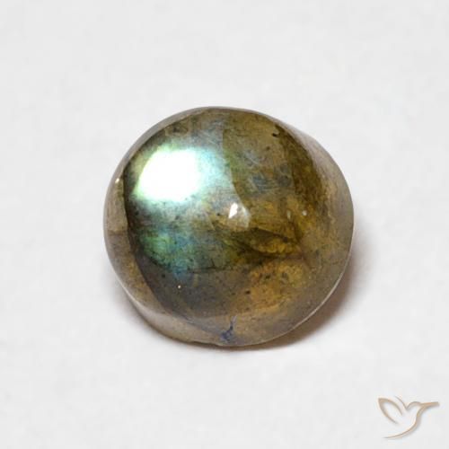Labradorita Multicolorido Natural 0.76ct, Redondo, Translúcido