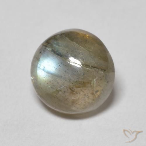 Labradorita Multicolorido Natural 1.46ct, Redondo, Translúcido