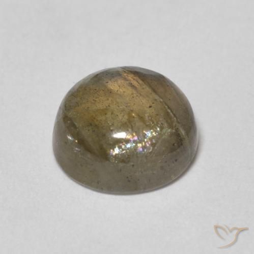 Labradorita Multicolorido Natural 1.46ct, Redondo, Translúcido