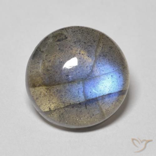 6.24ct Natural Multicolorido Labradorita, Redondo, Translúcido