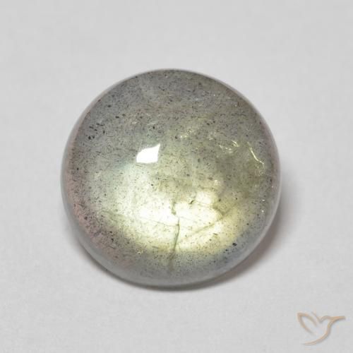 3.26ct Natural Multicolorido Labradorita, Redondo, Translúcido