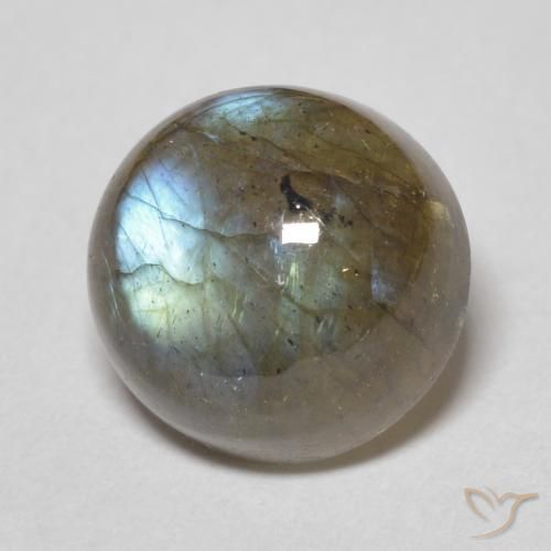 Labradorita Multicolorido Natural 3.72ct, Redondo, Translúcido