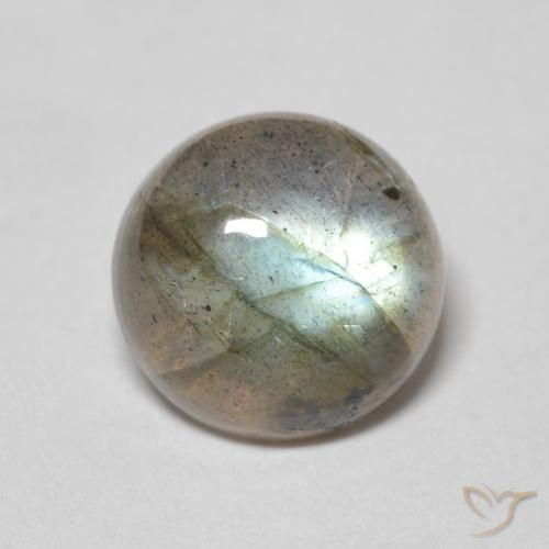 2.09ct Natural Multicolorido Labradorita, Redondo, Translúcido