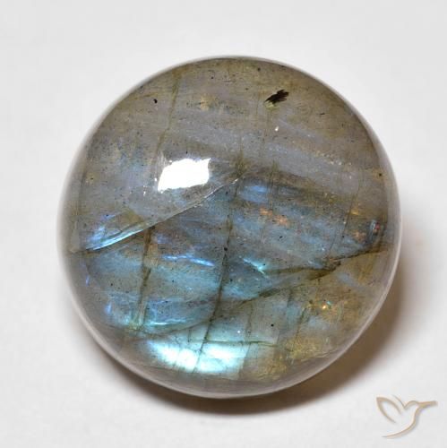 19.73ct Natural Multicolorido Labradorita, Redondo, Translúcido