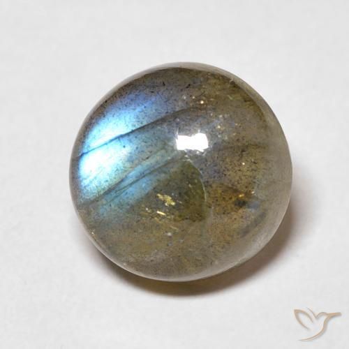 Labradorita Multicolorido Natural 5.05ct, Redondo, Translúcido