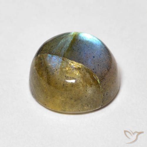 Labradorita Multicolorido Natural 3.48ct, Redondo, Translúcido