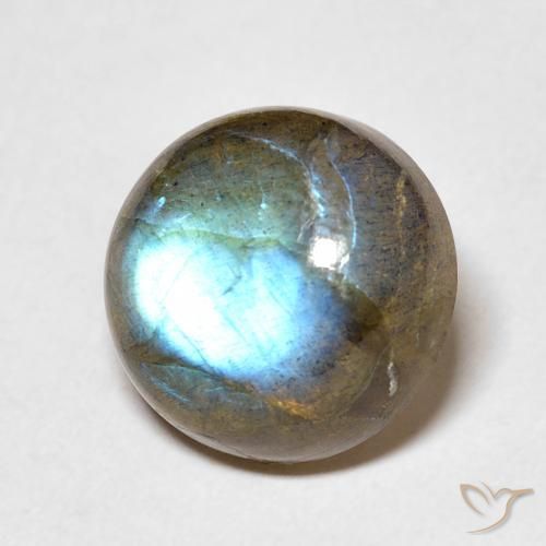 Labradorita Multicolorido Natural 5.86ct, Redondo, Translúcido